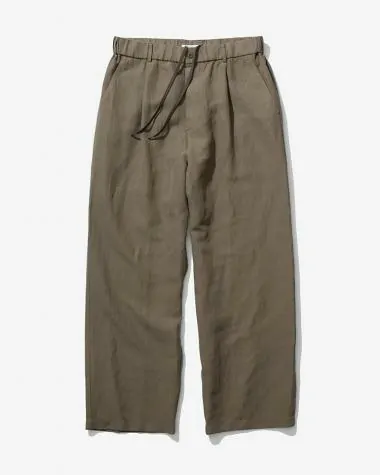 ATON (MEN) / COTTON LINEN VOILE LOOSE PANTS / BEIGE