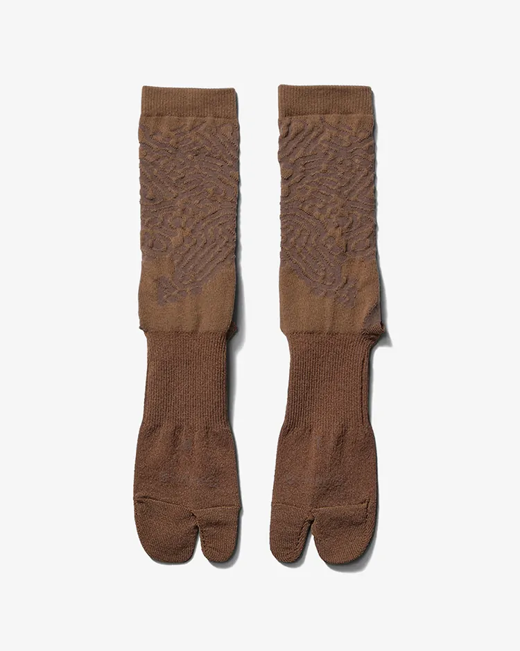 Goldwin 0 / Paper Fiber Tabi Mid Cut Socks / MOCHA (6C)