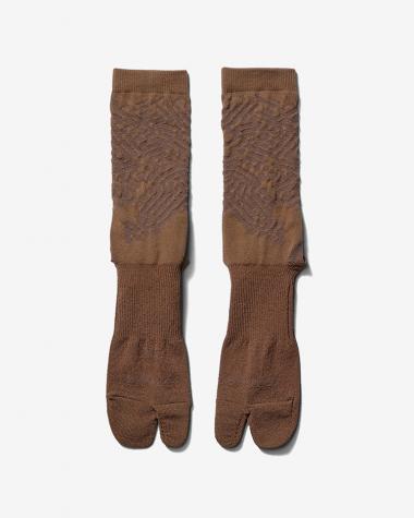  / Paper Fiber Tabi Mid Cut Socks / MOCHA (6C)