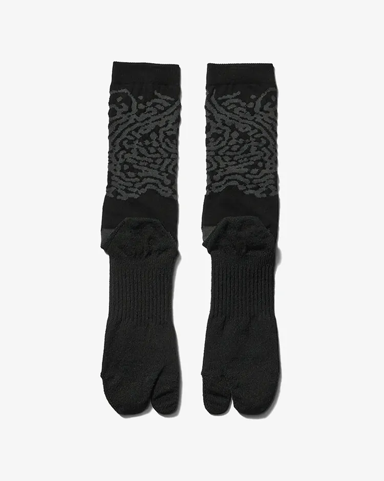 Goldwin 0 / Paper Fiber Tabi Mid Cut Socks / BLACK (BK)