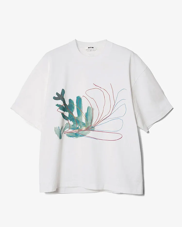 NTN / MARIJN VAN KREIJ FLOWER T-SHIRT / WHITE