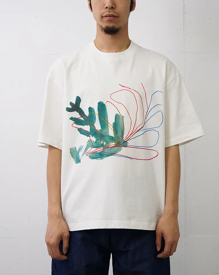 NTN / MARIJN VAN KREIJ FLOWER T-SHIRT / WHITE