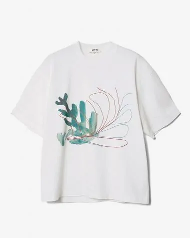 NTN / MARIJN VAN KREIJ FLOWER T-SHIRT / WHITE