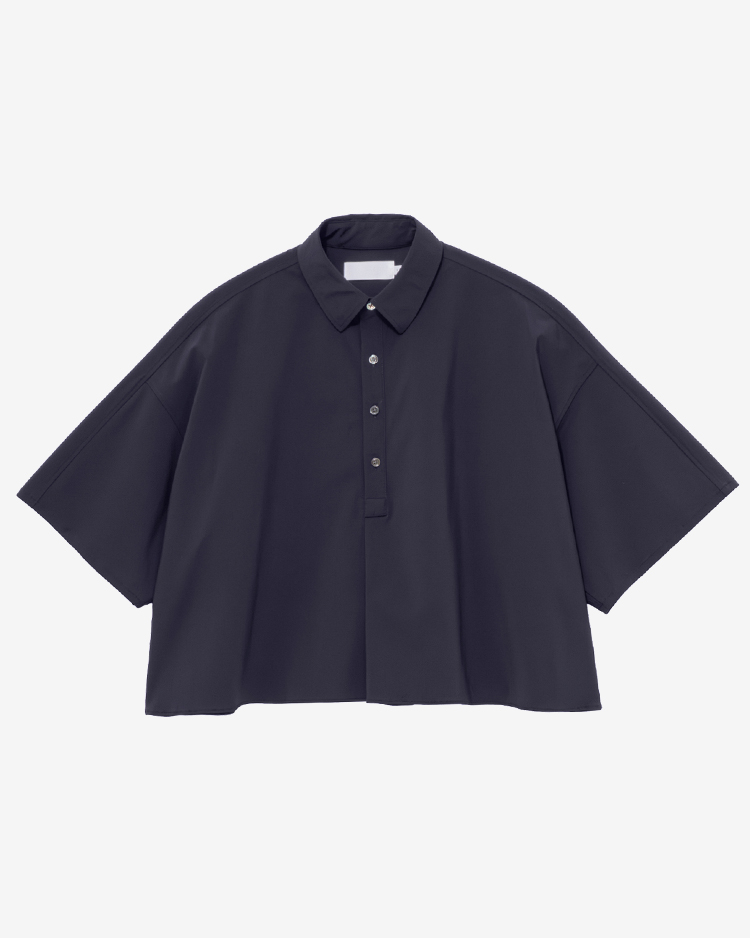 Graphpaper (WOMEN) / Flex Tricot S/S pullover / NAVY