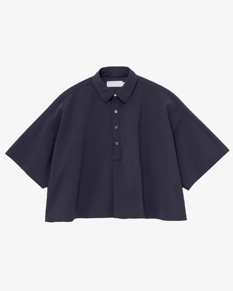 Graphpaper (WOMEN) / Flex Tricot S/S pullover / NAVY