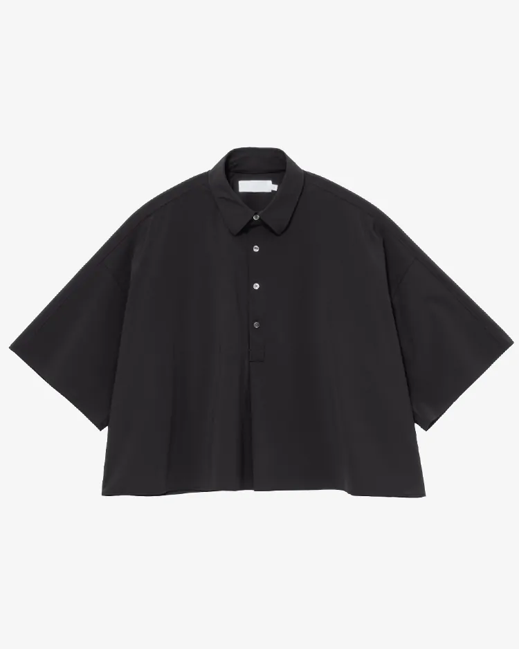 Graphpaper (WOMEN) / Flex Tricot S/S pullover / BLACK