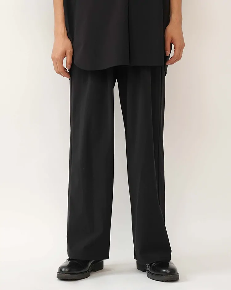 Graphpaper (MEN) / Flex Tricot Wide Chef Pants / BLACK