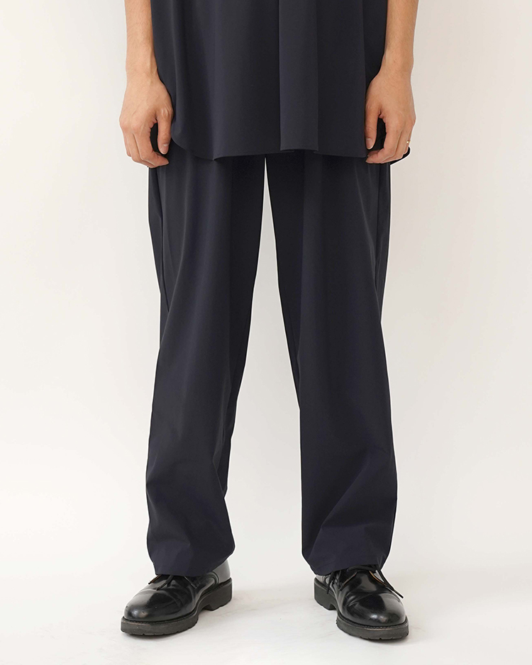 Graphpaper (MEN) / Flex Tricot Wide Tapered Chef Pants / NAVY