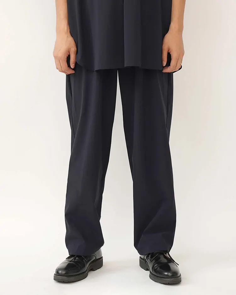Graphpaper (MEN) / Flex Tricot Wide Tapered Chef Pants / NAVY