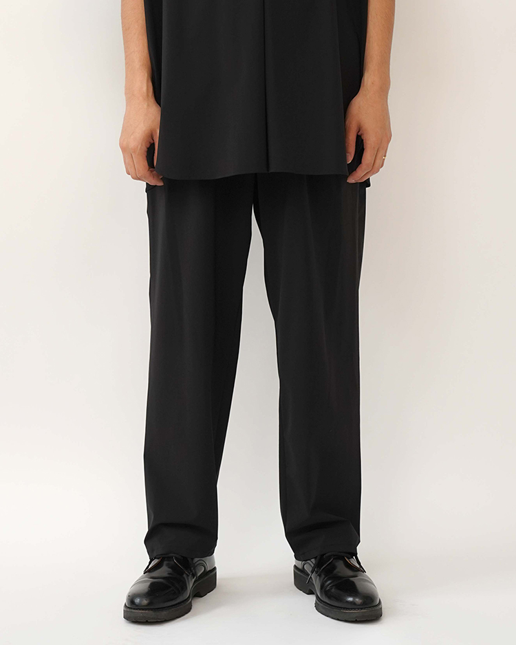 Graphpaper (MEN) / Flex Tricot Wide Tapered Chef Pants / BLACK