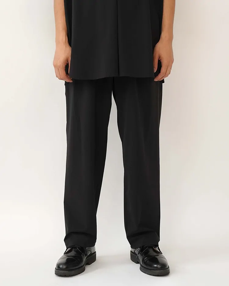 Graphpaper (MEN) / Flex Tricot Wide Tapered Chef Pants / BLACK