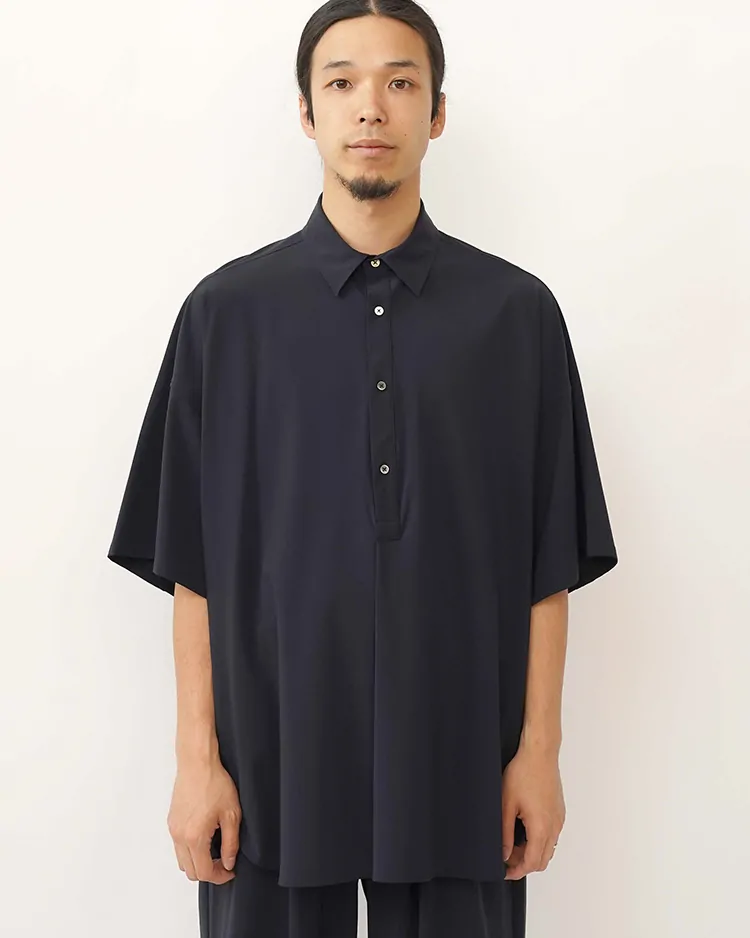 Graphpaper (MEN) / Flex Tricot S/S Pullover Shirt / NAVY
