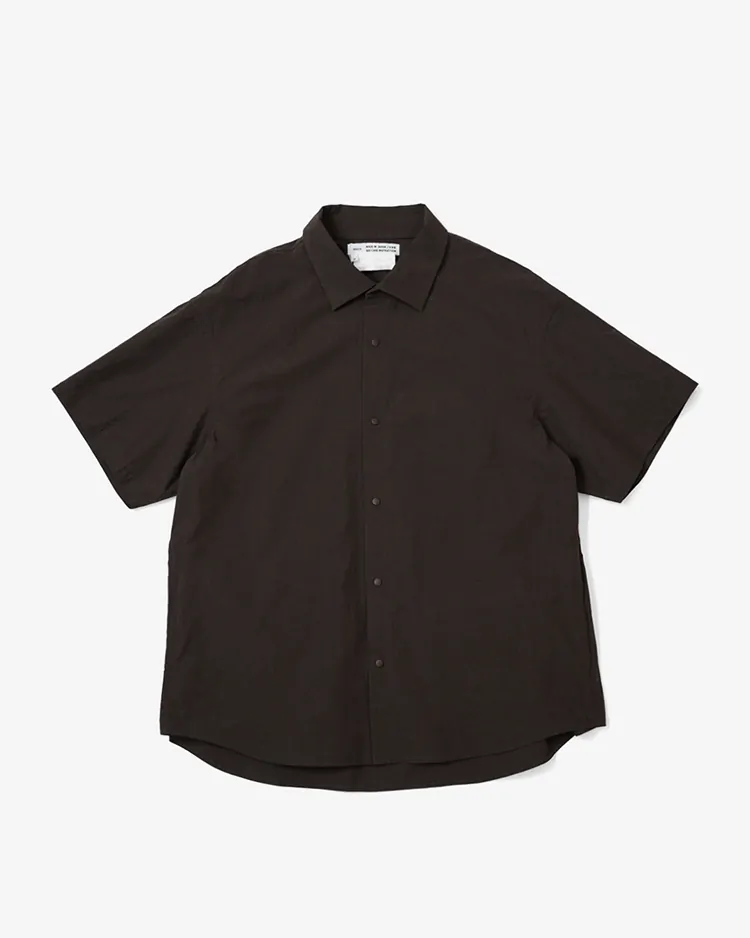 YAECA (MEN) / S/S Comfort Shirt-Extra Wide  / D.BROWN