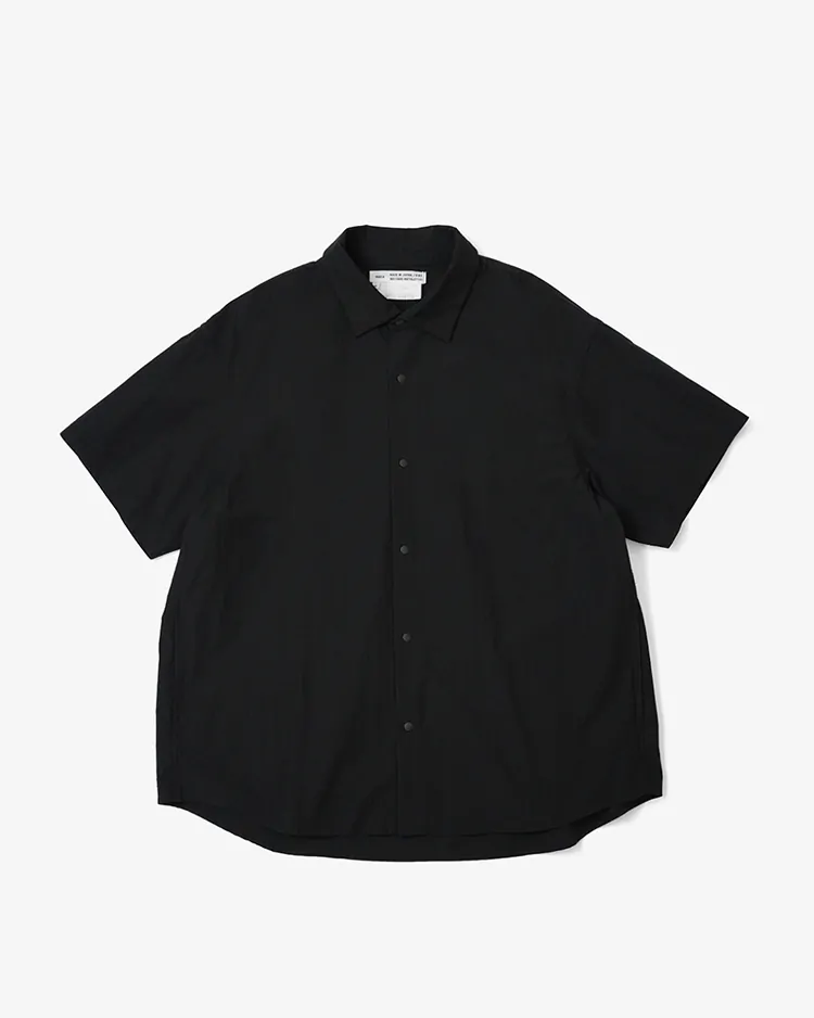 YAECA (MEN) / S/S Comfort Shirt-Extra Wide  / BLACK