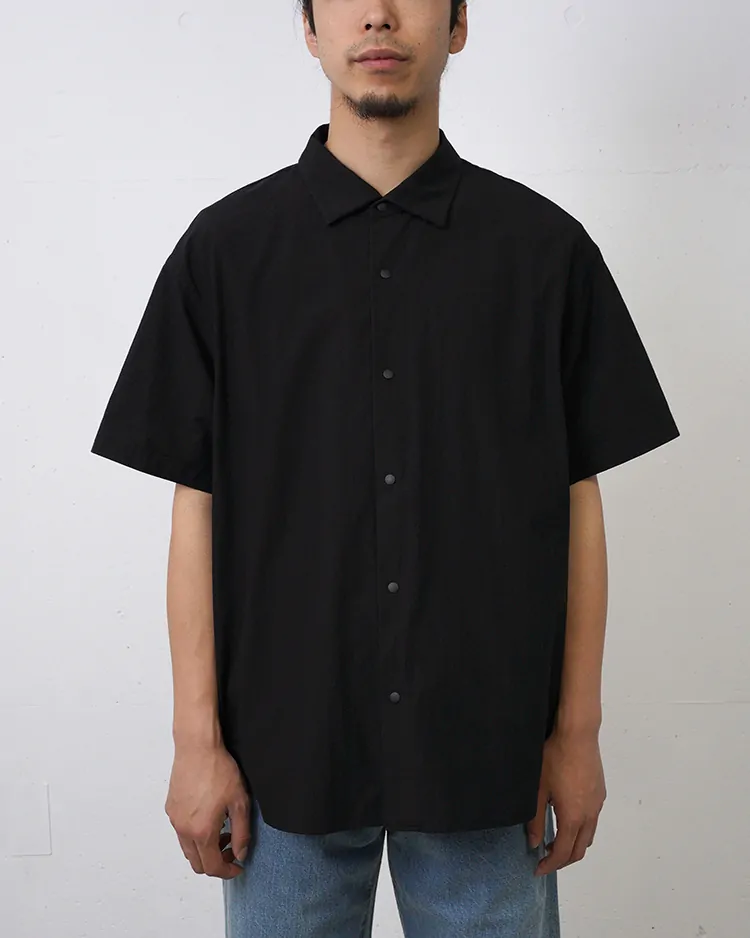 YAECA (MEN) / S/S Comfort Shirt-Extra Wide  / BLACK