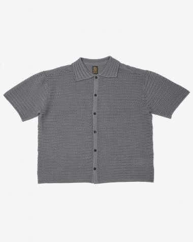  / SUMMER KNIT SHORT SLEEVE SHIRT Exclusive for Dice&Dice / GRAY