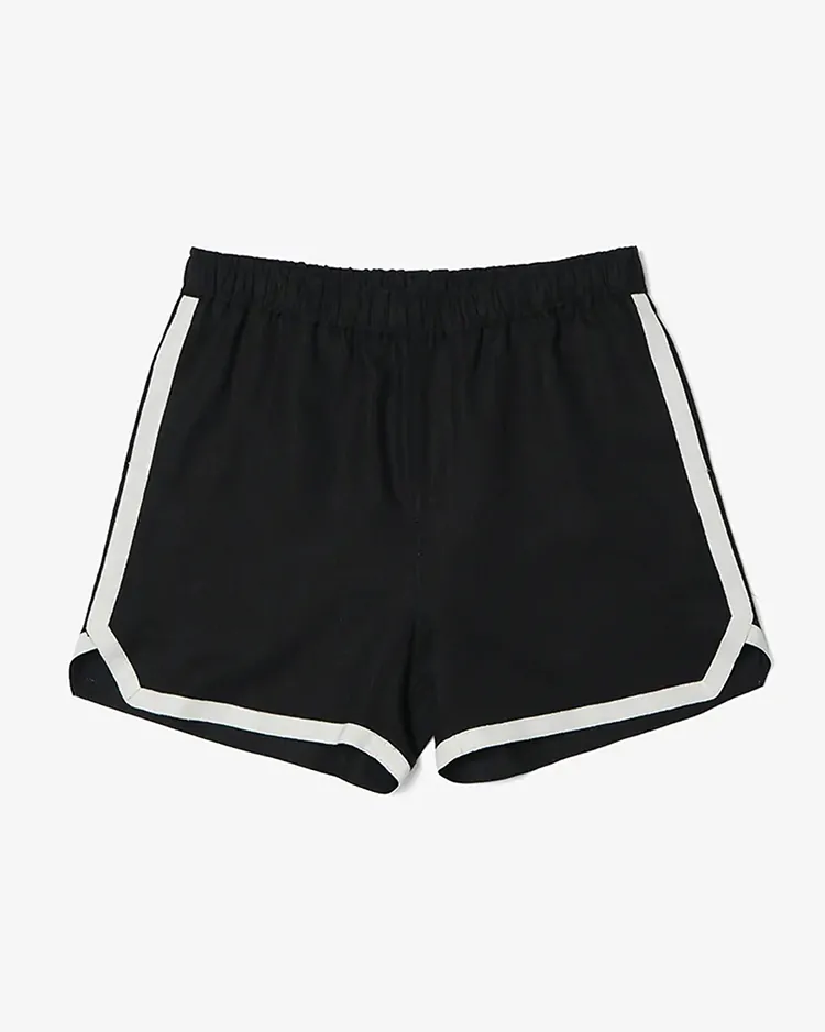 Dice&Dice / UNGLAMOUSE × Dice&Dice Linen Drawstring shorts / BLACK