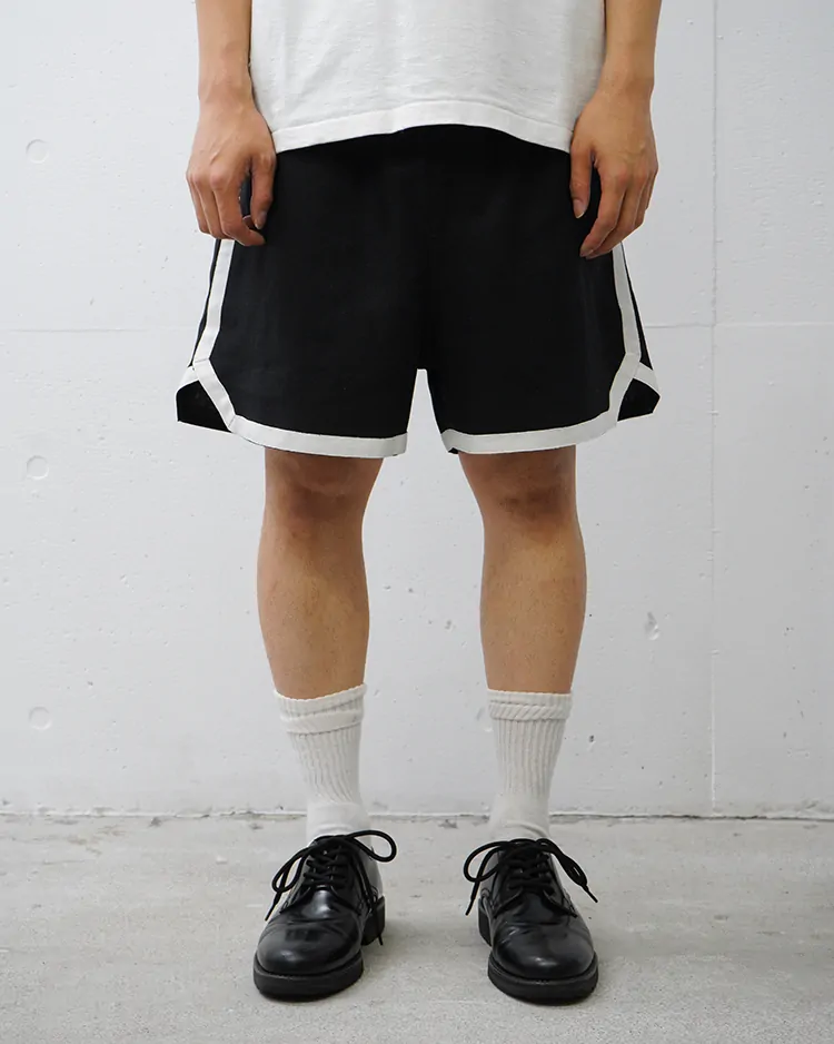 Dice&Dice / UNGLAMOUSE × Dice&Dice Linen Drawstring shorts / BLACK
