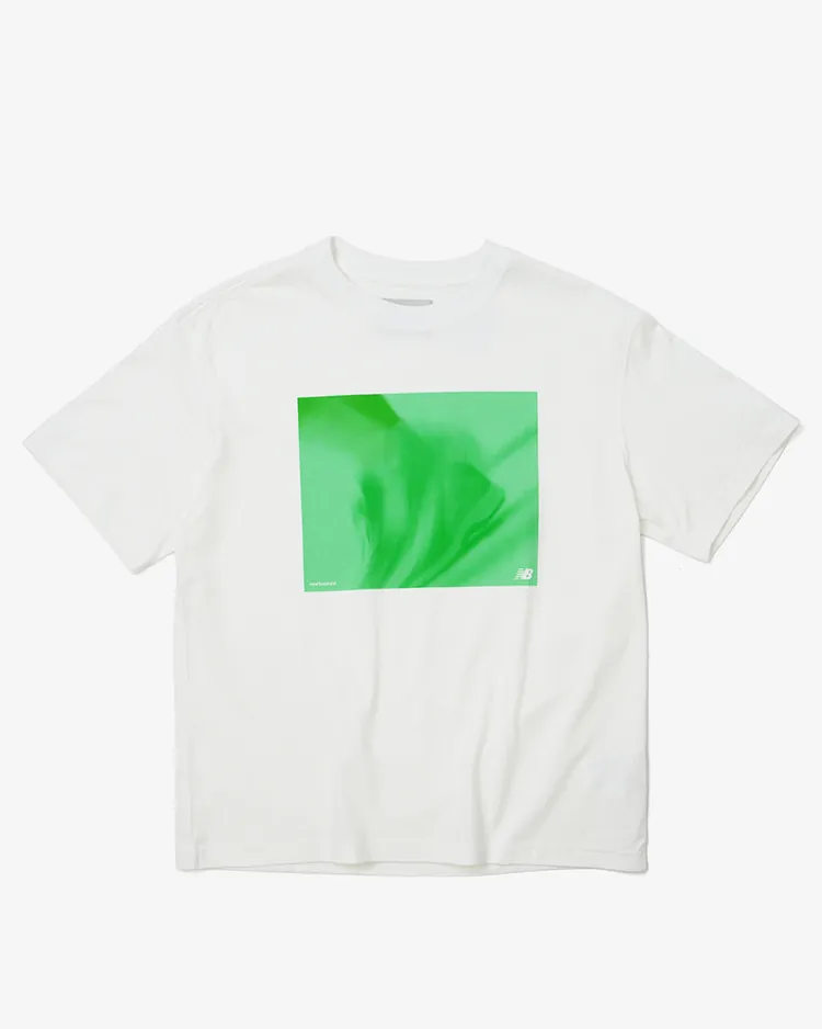 NEW BALANCE / NB GRAY PHOTO T-SHIRT (MT61T1CP) / GREEN