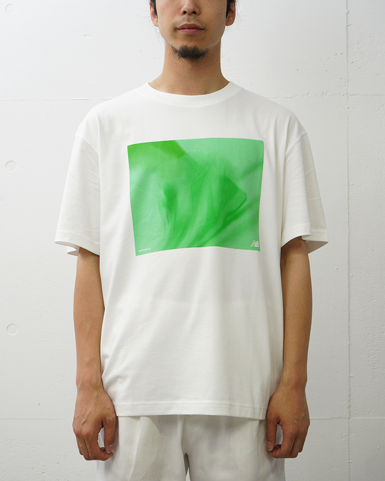 NEW BALANCE / NB GRAY PHOTO T-SHIRT (MT61T1CP) / GREEN