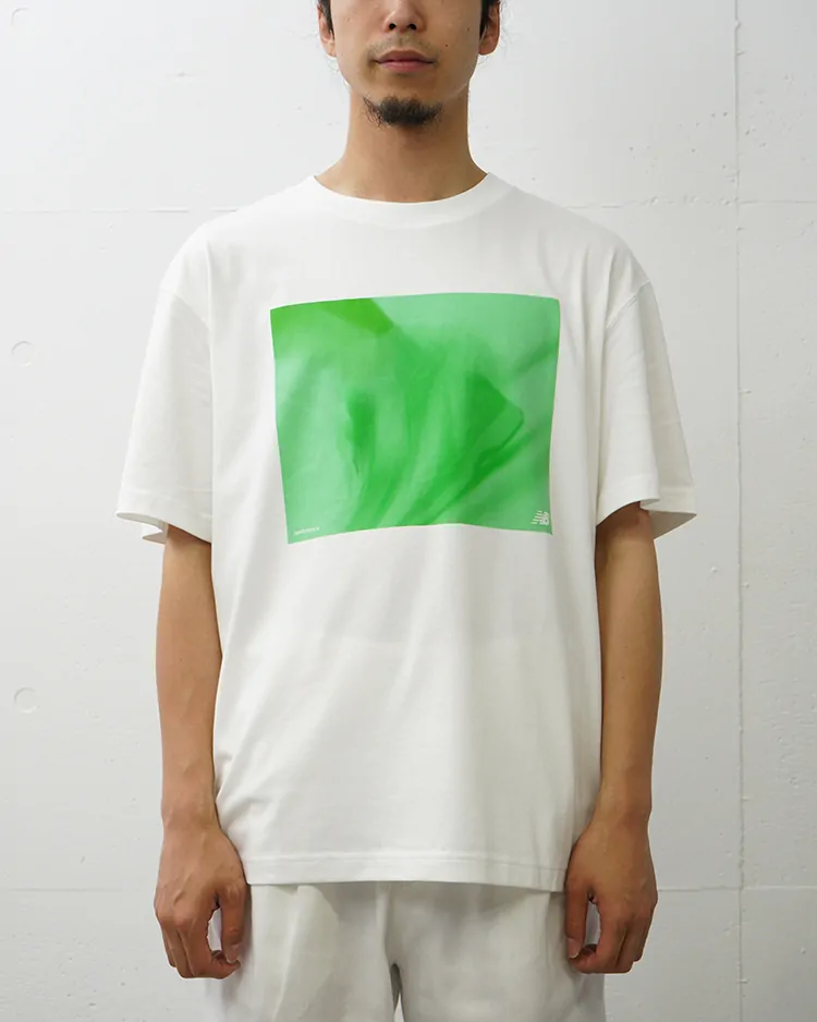 NEW BALANCE / NB GRAY PHOTO T-SHIRT (MT61T1CP) / GREEN