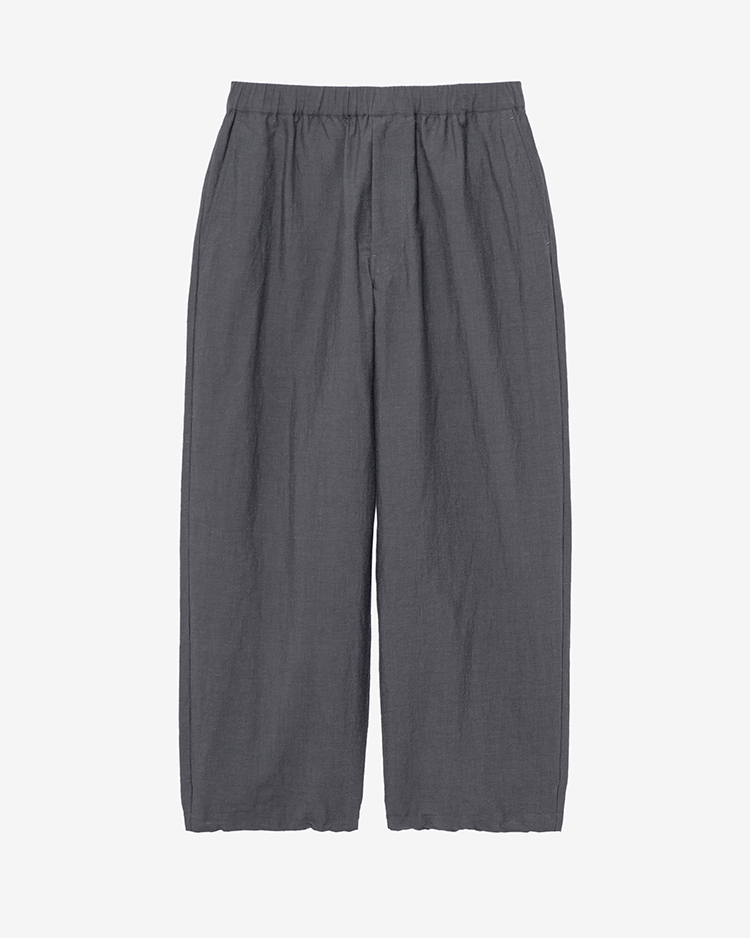 Graphpaper (MEN) / Cotton Linen Seersucker Track Pants / GREY