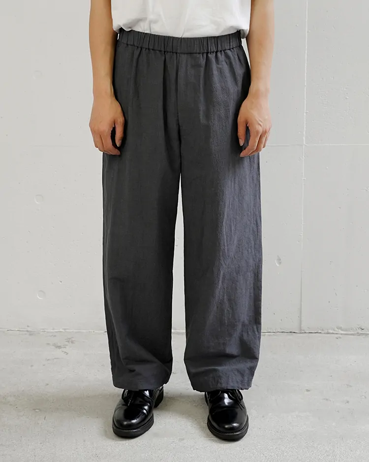 Graphpaper (MEN) / Cotton Linen Seersucker Track Pants / GREY