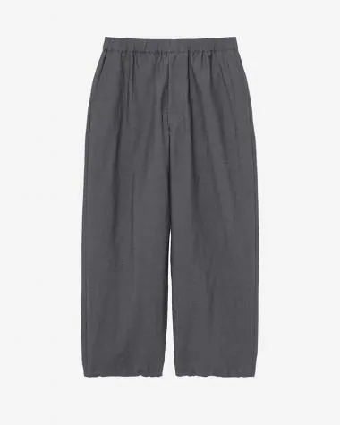 Graphpaper (MEN) / Cotton Linen Seersucker Track Pants / GREY