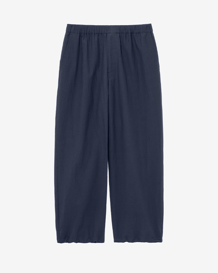 Graphpaper (MEN) / Cotton Linen Seersucker Track Pants / NAVY