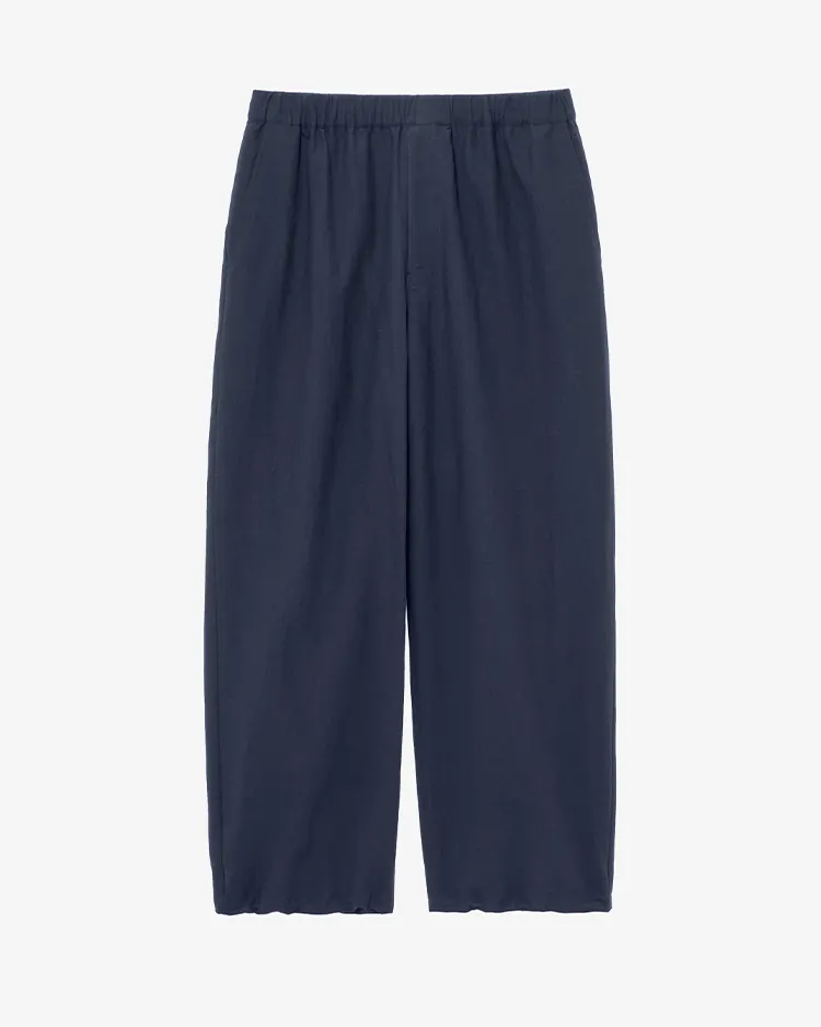 Graphpaper (MEN) / Cotton Linen Seersucker Track Pants / NAVY
