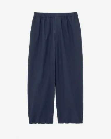 Graphpaper (MEN) / Cotton Linen Seersucker Track Pants / NAVY