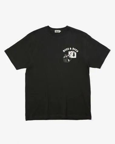 D&D (Souvenir items) / D&D BAKU DICE ADDRESS TEE / SUMI BLACK