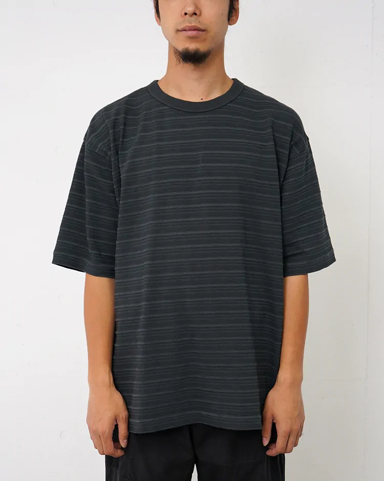 THE NORTH FACE PURPLE LABEL / GARMENT DYED JACQUARD FIELD TEE /  AH(Asphalt Gray)