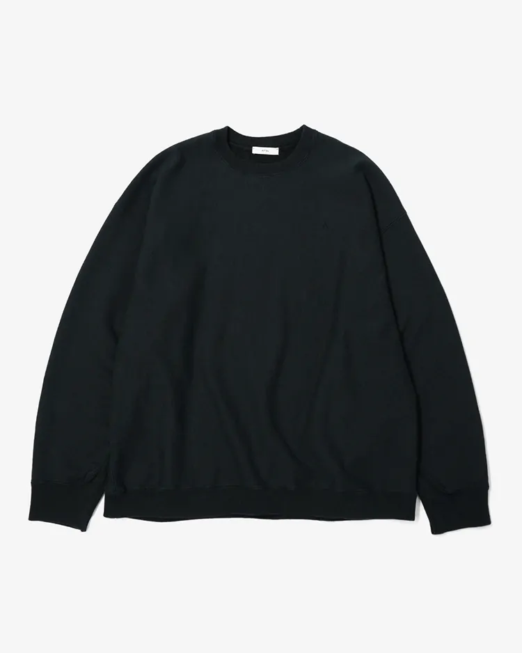 ATON (MEN) / NATURAL DYED URAKE OVERSIZED SWEAT SHIRT / CHARCOAL GRAY