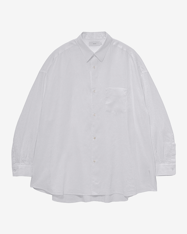 Graphpaper (MEN) / Linen L/S Oversized Regular Collar Shirt / WHITE