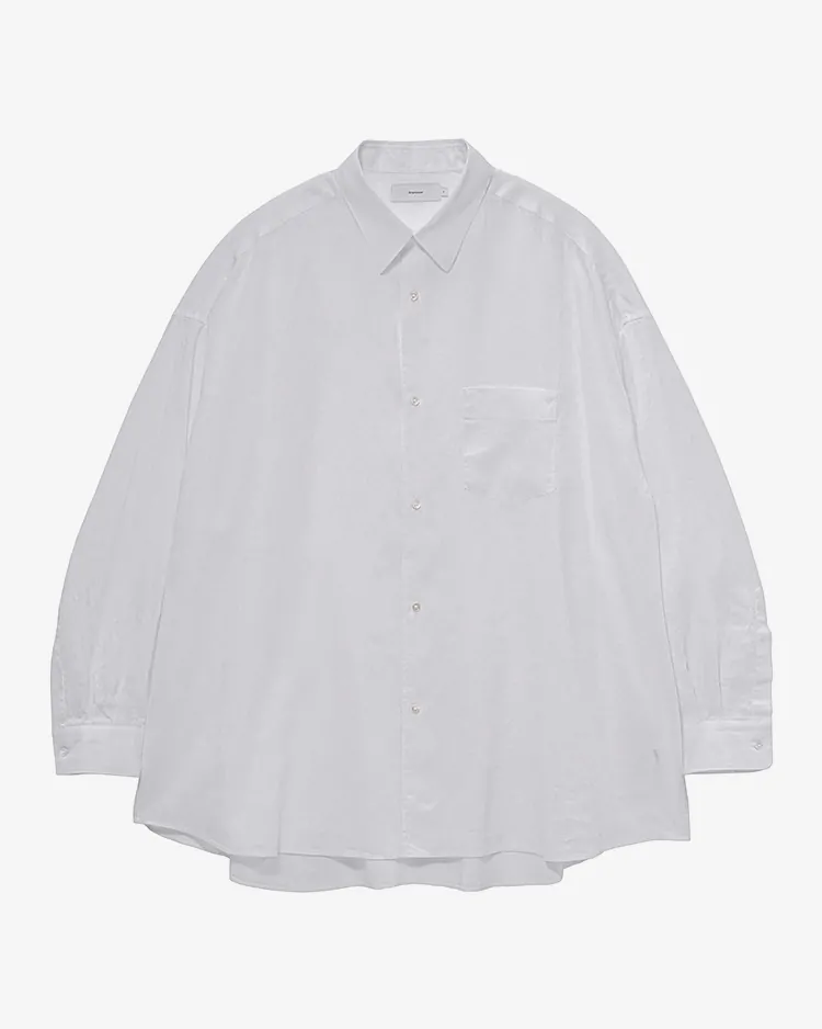 Graphpaper (MEN) / Linen L/S Oversized Regular Collar Shirt / WHITE