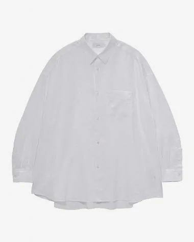 Graphpaper (MEN) / Linen L/S Oversized Regular Collar Shirt / WHITE