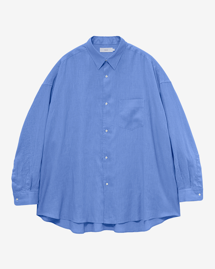 Graphpaper (MEN) / Linen L/S Oversized Regular Collar Shirt / BLUE