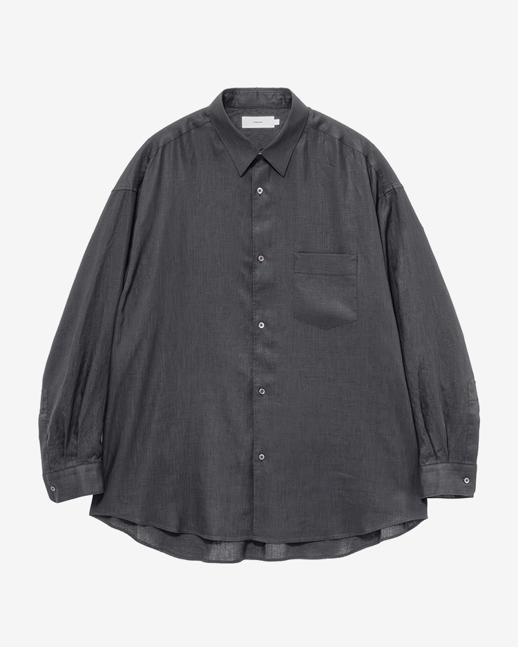 Graphpaper (MEN) / Linen L/S Oversized Regular Collar Shirt / C.GRAY