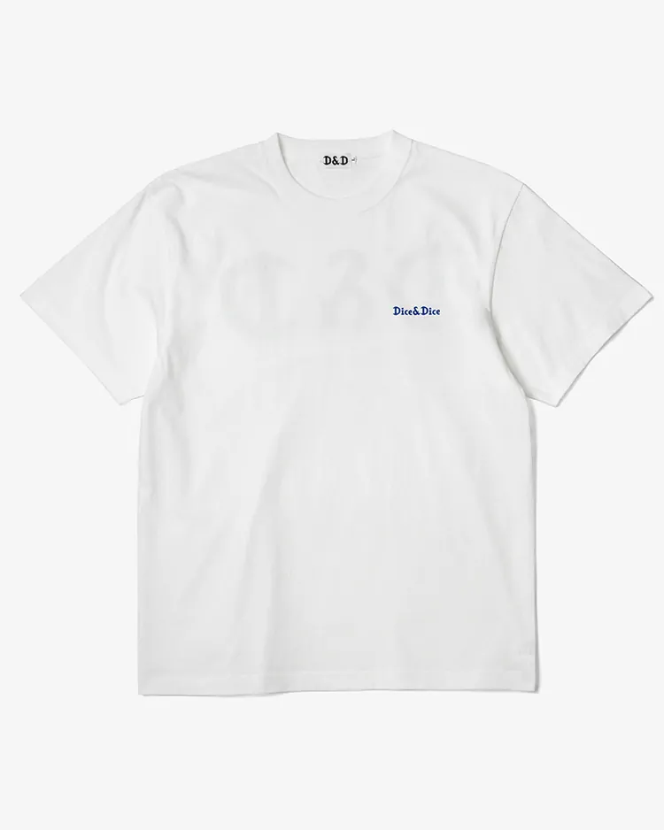 D&D (Souvenir items) / D&D BASIC LOGO S/S TEE / WHITE × BLUE