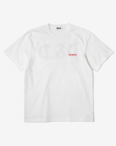  / D&D BASIC LOGO S/S TEE / WHITE × RED