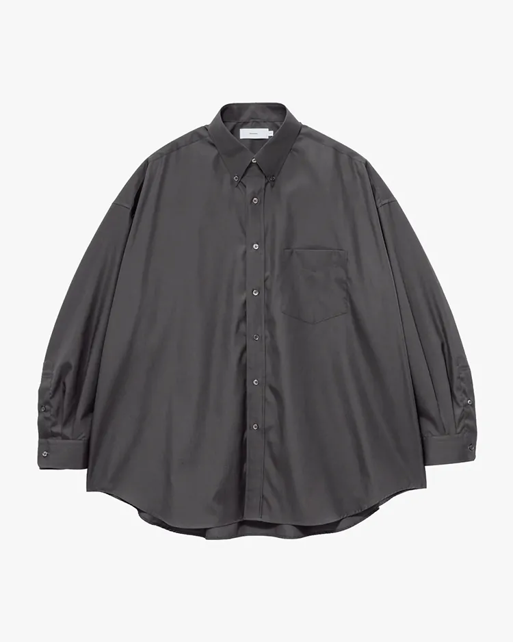 Graphpaper (MEN) / Easy Care Poplin L/S Oversized B.D Shirt / GRAY