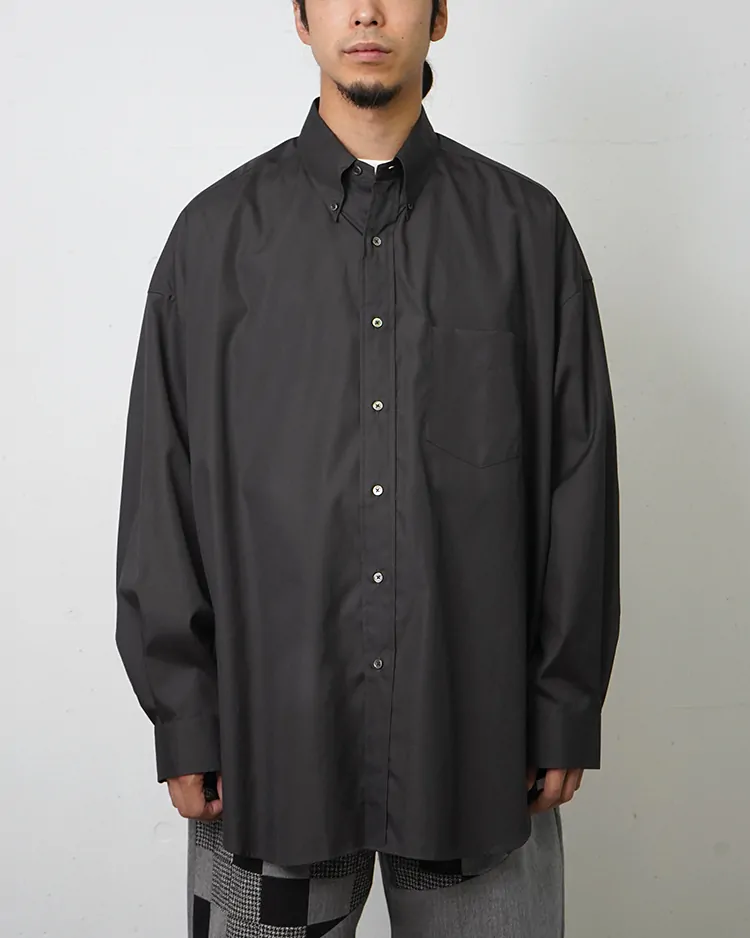 Graphpaper (MEN) / Easy Care Poplin L/S Oversized B.D Shirt / GRAY