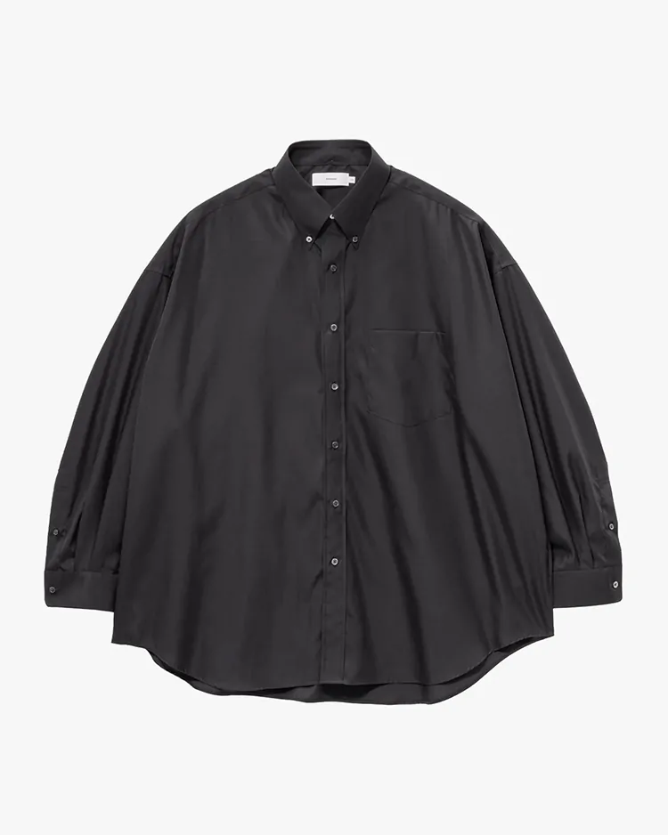 Graphpaper (MEN) / Easy Care Poplin L/S Oversized B.D Shirt / BLACK