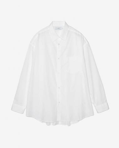  / Broad L/S Oversized Regular Collar Shirt / WHITE