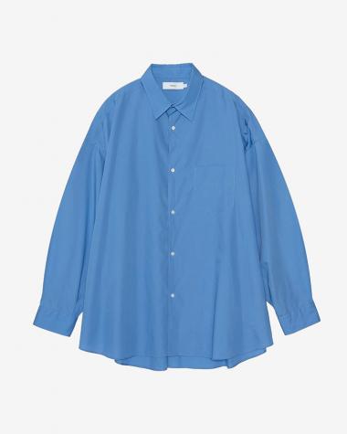  / Broad L/S Oversized Regular Collar Shirt / BLUE