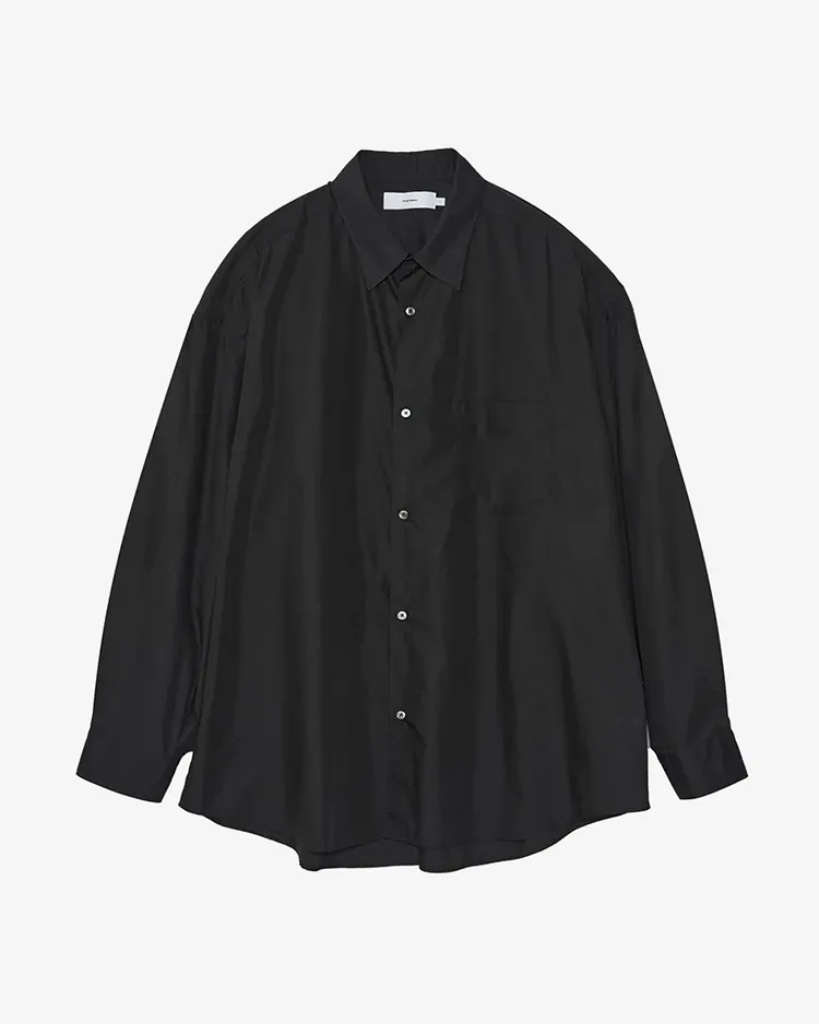 Graphpaper (MEN) / Broad L/S Oversized Regular Collar Shirt / BLACK