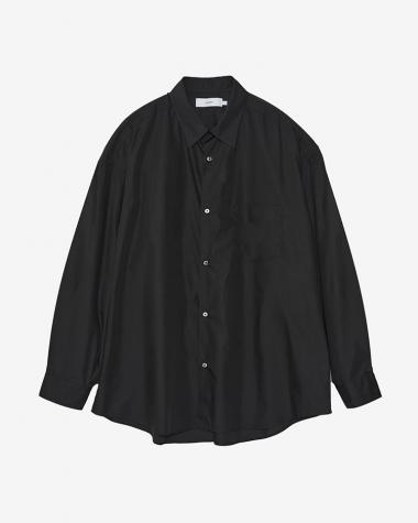  / Broad L/S Oversized Regular Collar Shirt / BLACK