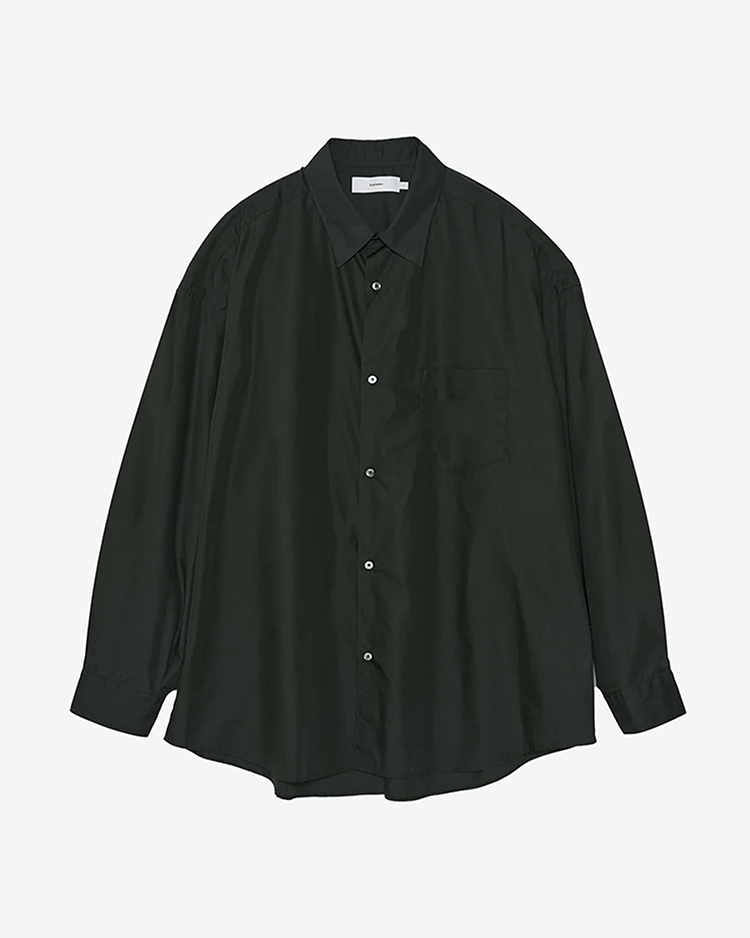 Graphpaper (MEN) / Broad L/S Oversized Regular Collar Shirt / BLACK
