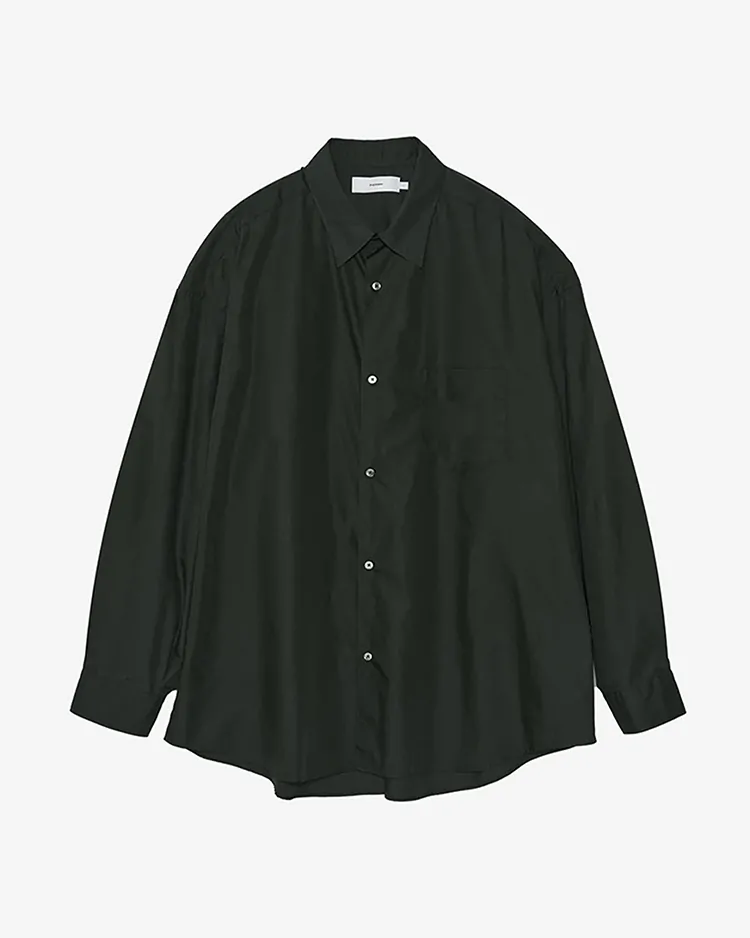 Graphpaper (MEN) / Broad L/S Oversized Regular Collar Shirt / BLACK